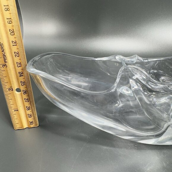 1950s Heisey Glass Clear Elf Shoe Cornucopia Heavy Manganese 365nm Green UV Glow - Picture 8 of 16